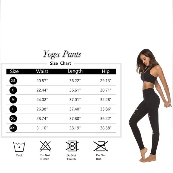 NWOT - Black High-Waisted Leggings - Picture 6 of 12